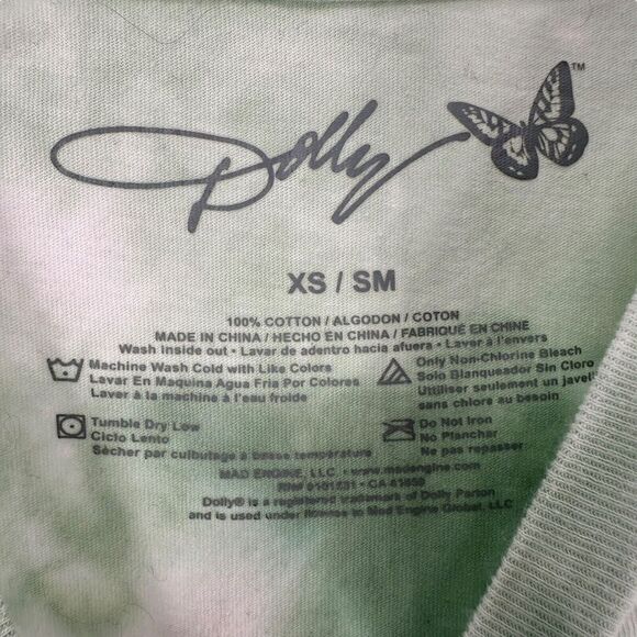 Dolly Parton T Shirt Tie Dye Green What Would Dolly Do Size XS Short Sleeve Fun - Picture 4 of 4